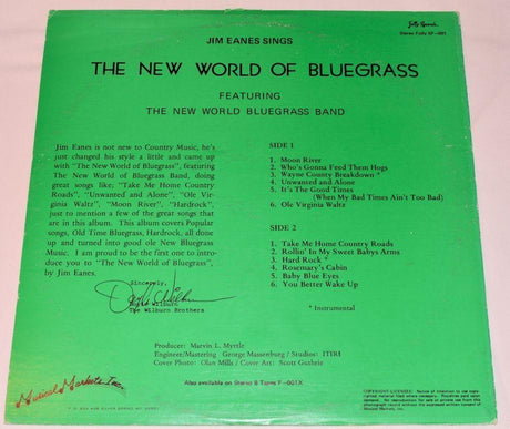 Eanes, Jim - New World Of Bluegrass