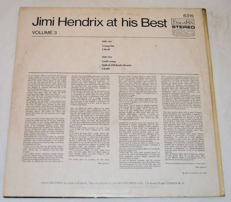 Hendrix, Jimi - At His Best Volume 3