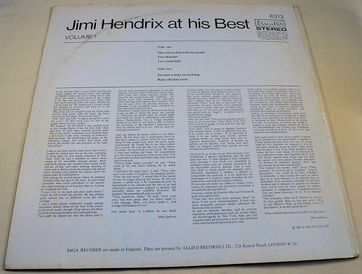 Hendrix, Jimi - At His Best Volume 1