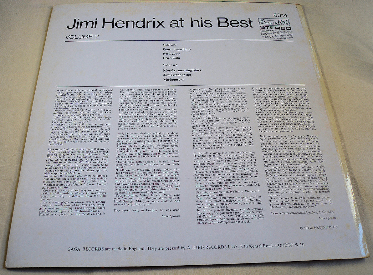 Hendrix, Jimi - At His Best Volume 2
