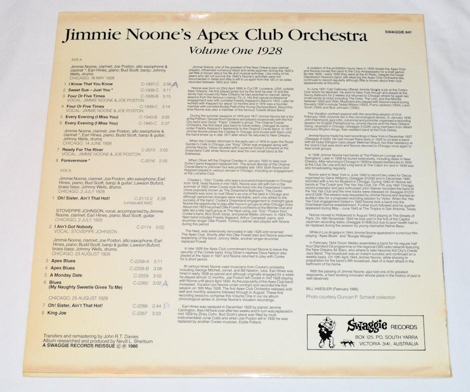 Noone, Jimmie - Apex Club