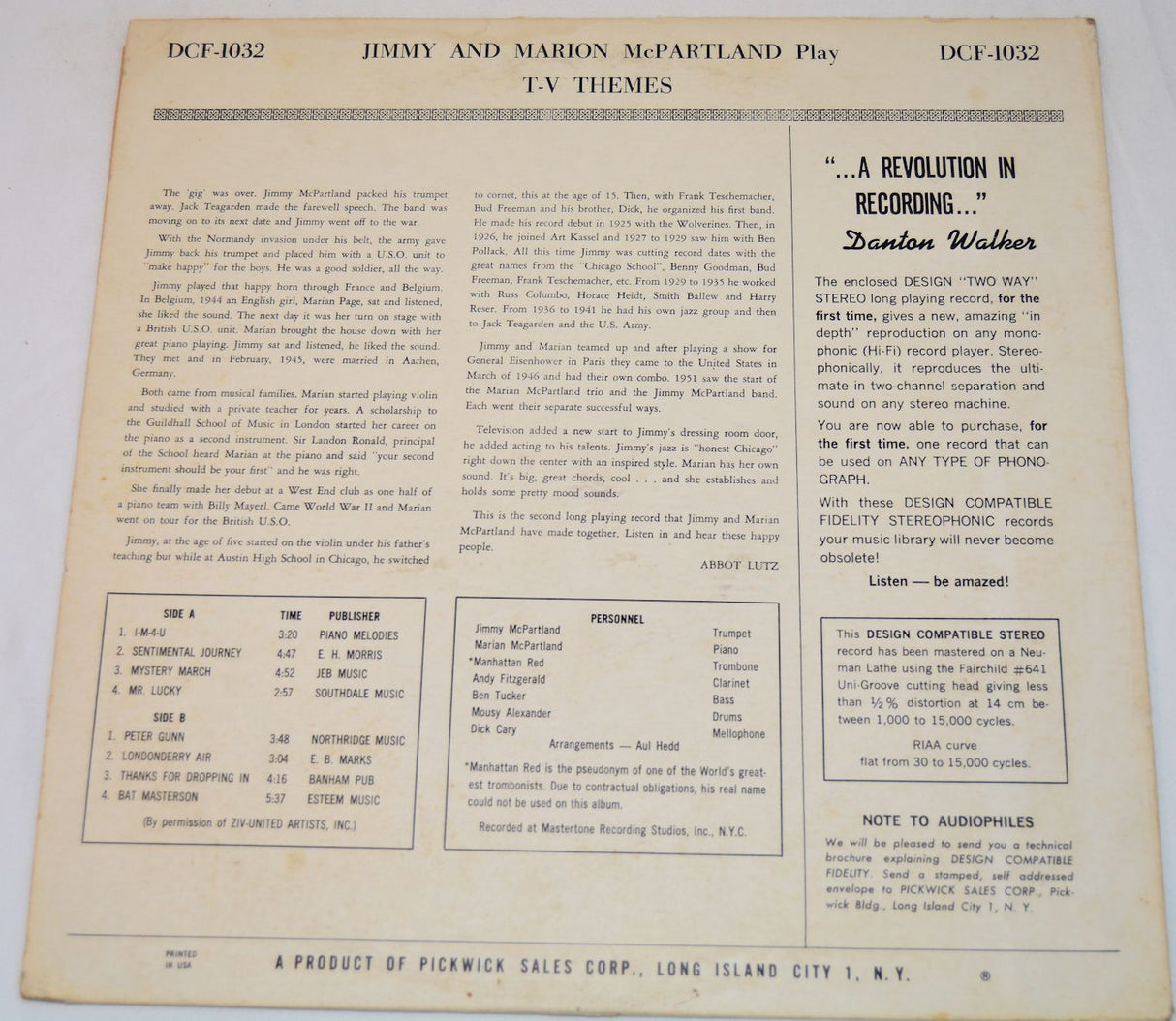 McPartland, Jimmy & Marion - TV Themes