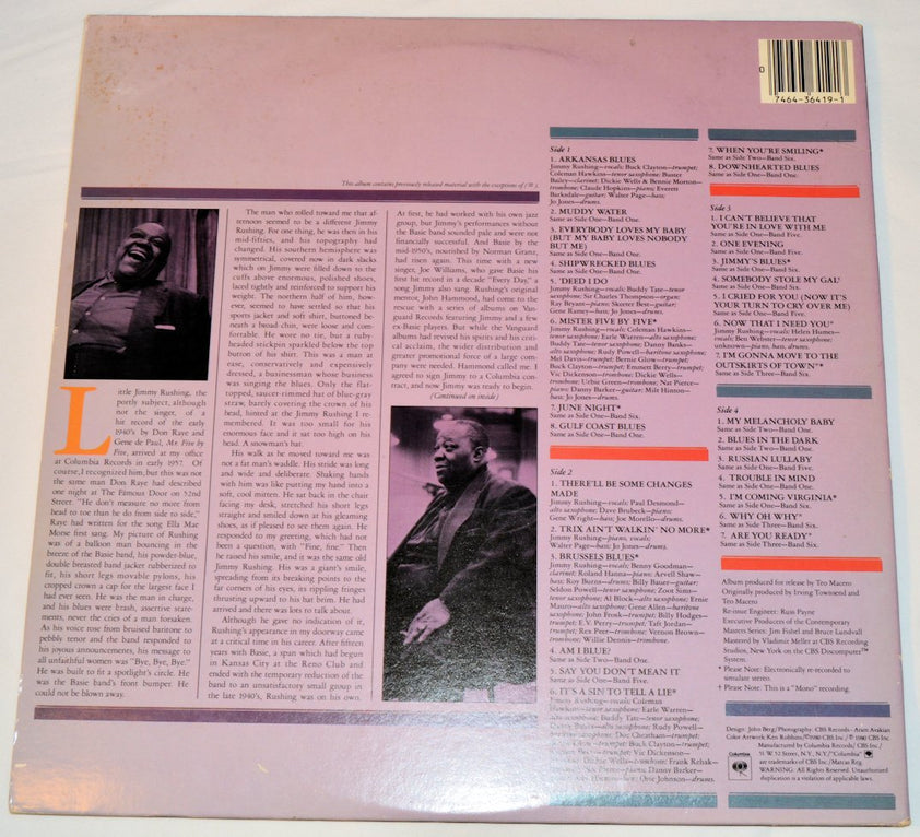 Jimmy Rushing - Mr. Five By Five, Vinyl Record Album 2LP, Jazz – Joe's ...