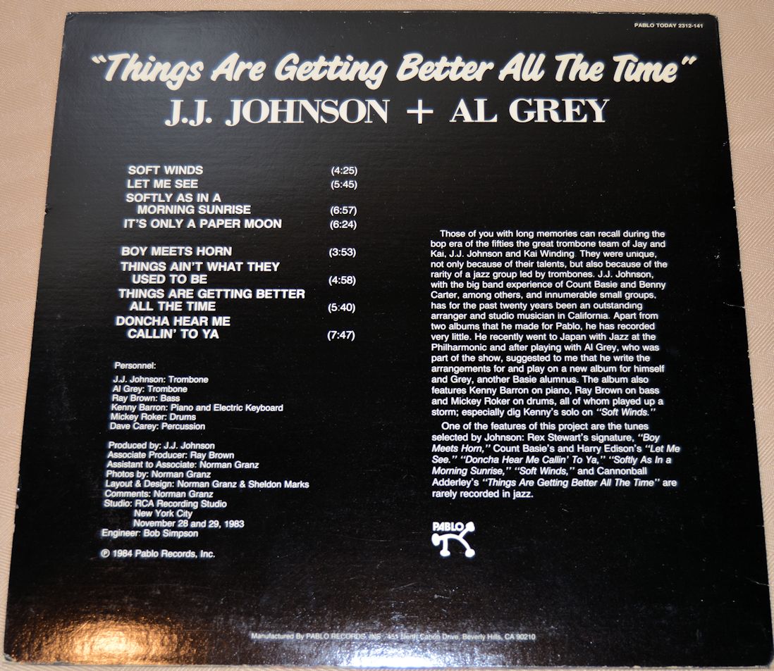 Johnson, J.J./Grey, Al - Things Are Getting Better All The Time