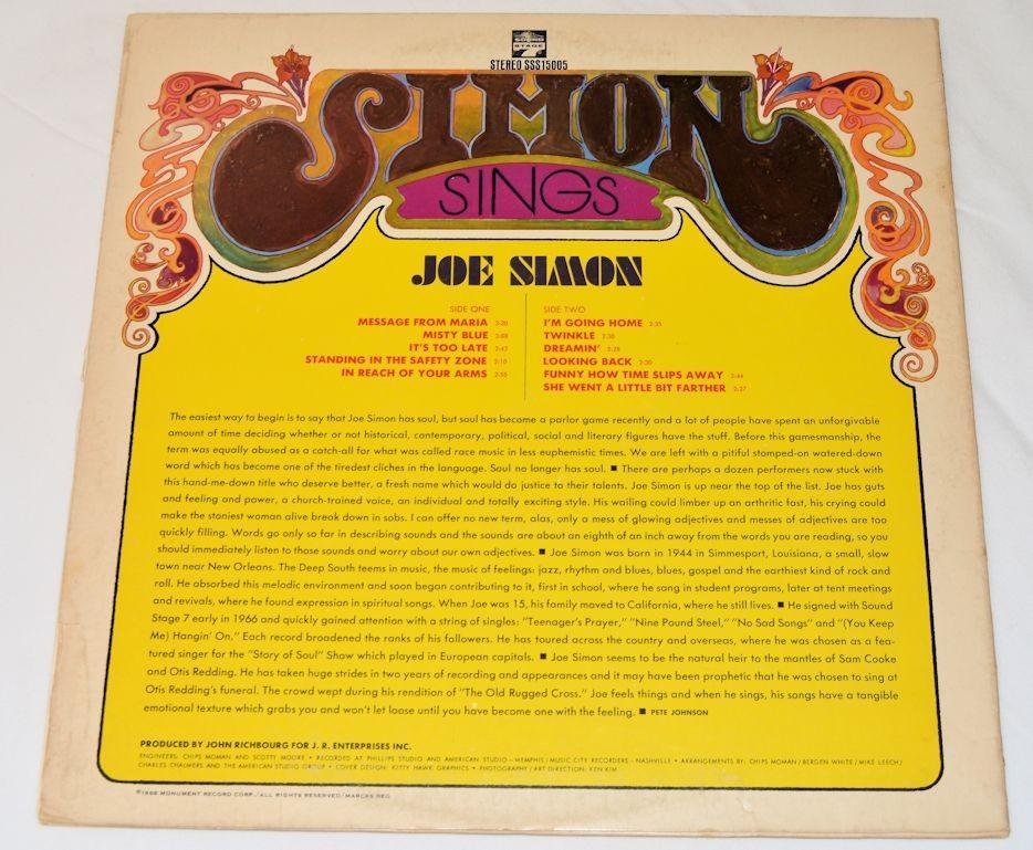 Simon, Joe - Simon Sings
