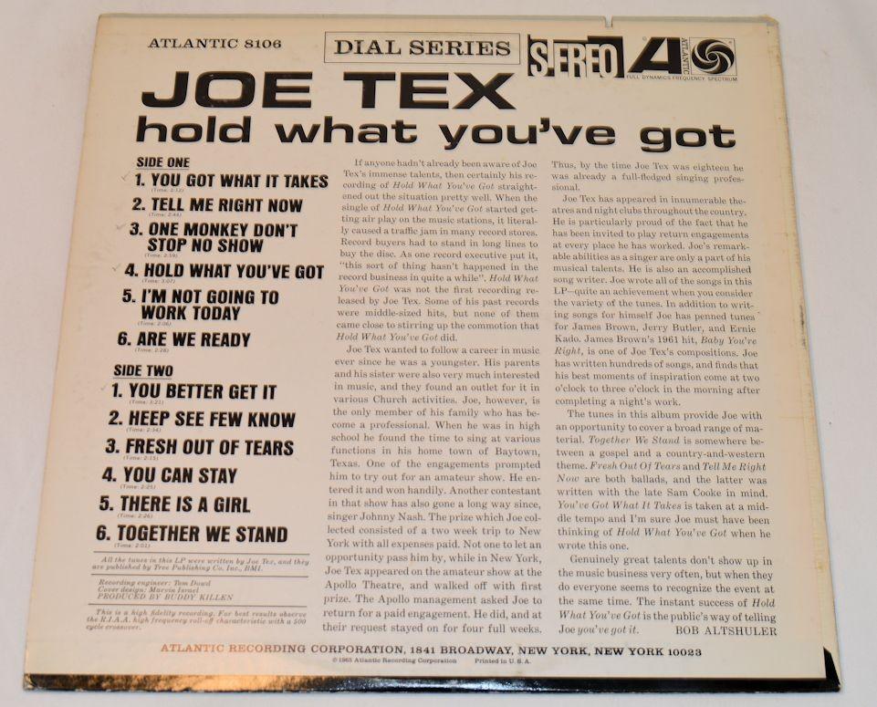Joe Tex - Hold What You've Got