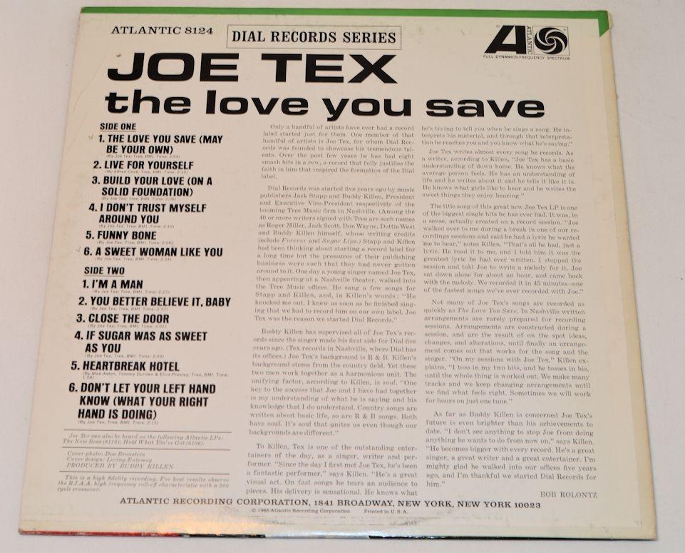 Tex, Joe - Love You Save
