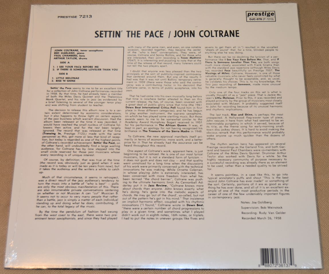 Coltrane, John - Settin The Pace
