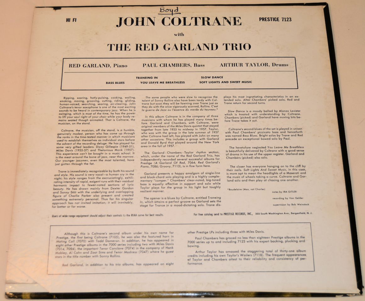 Coltrane, John - Traneing In