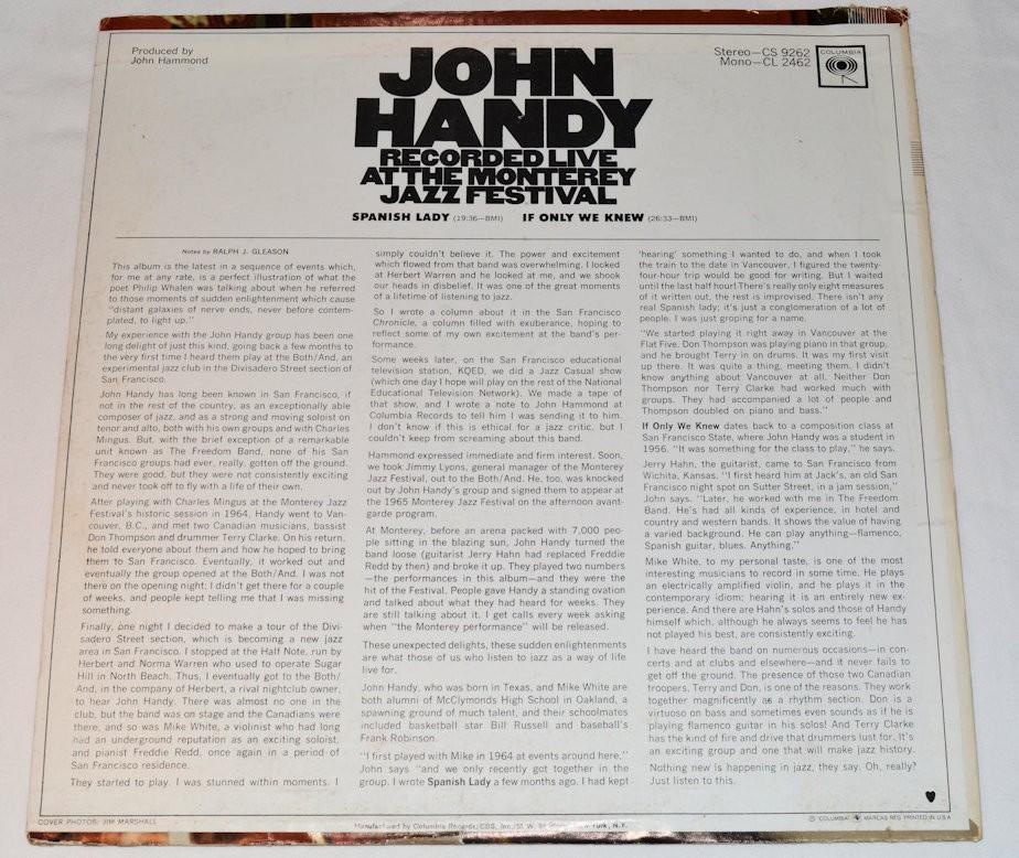 Handy, John - Live Monterey