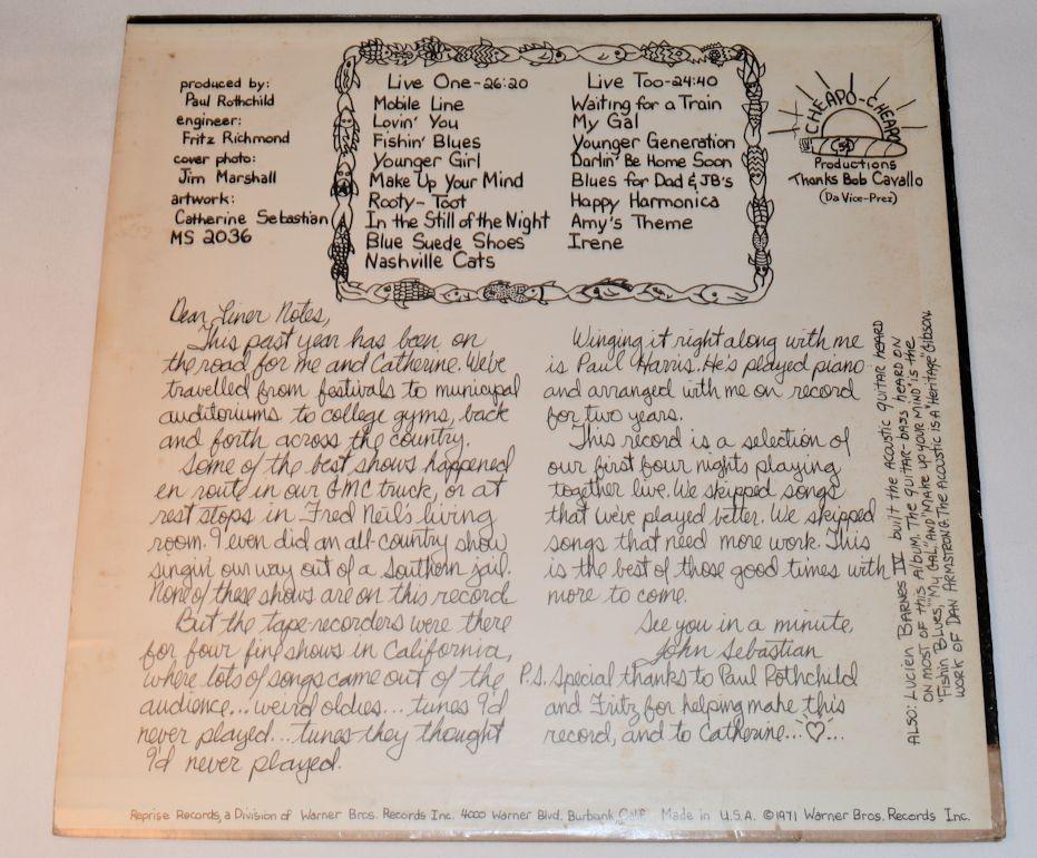 Sebastian, John - Real Live