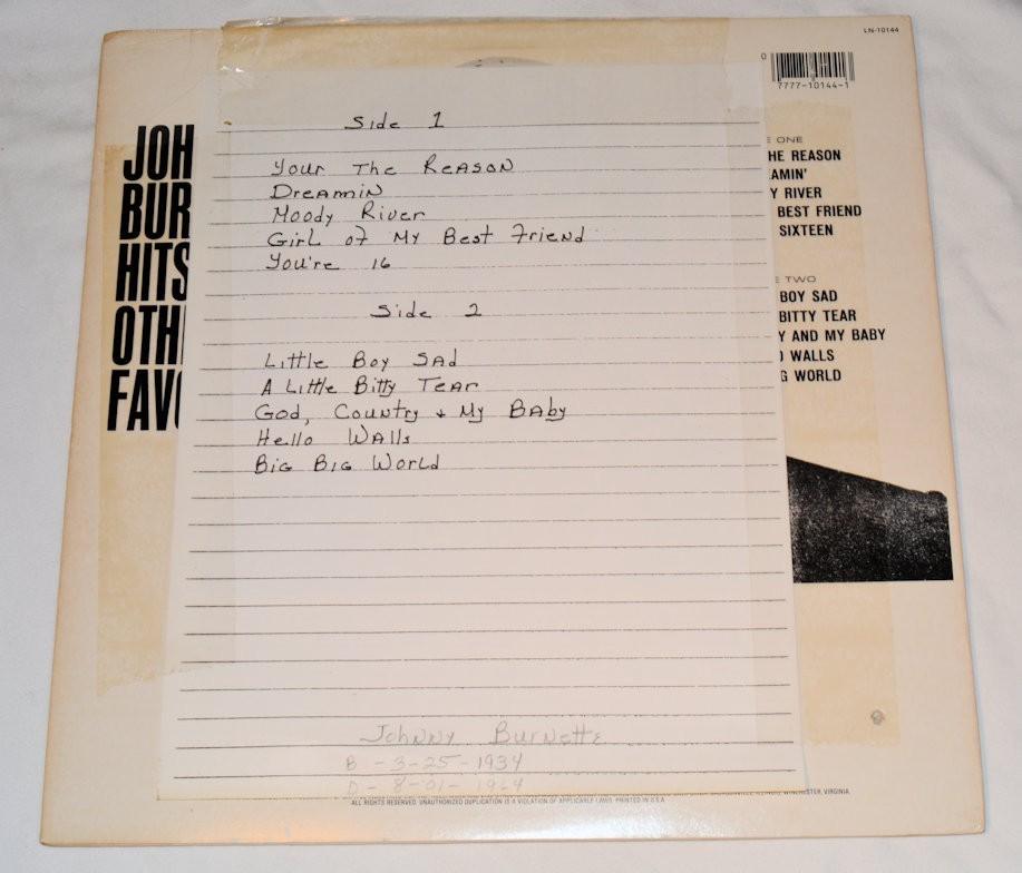 Burnette, Johnny - Hits And Other Favorites