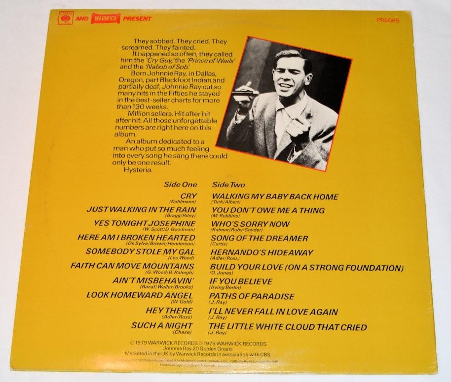 Ray, Johnnie - 20 Golden Greats