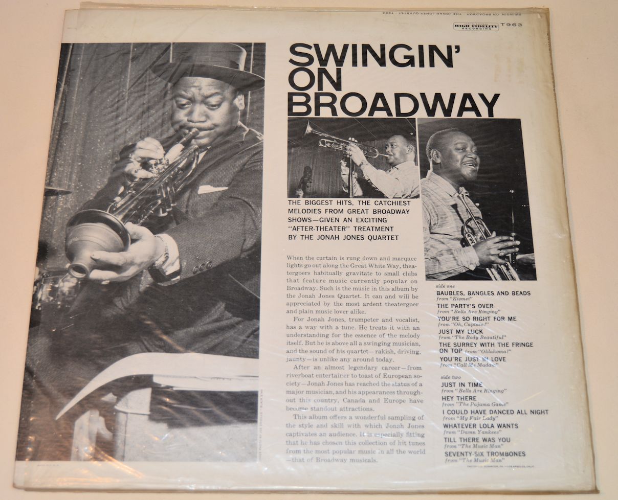 Jones, Jonah - Swingin On Broadway
