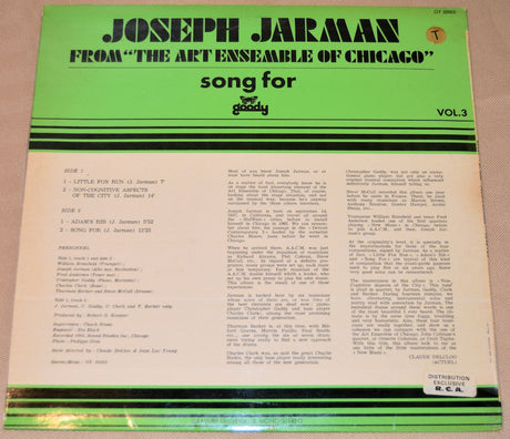 Jarman, Joseph - "Song For"