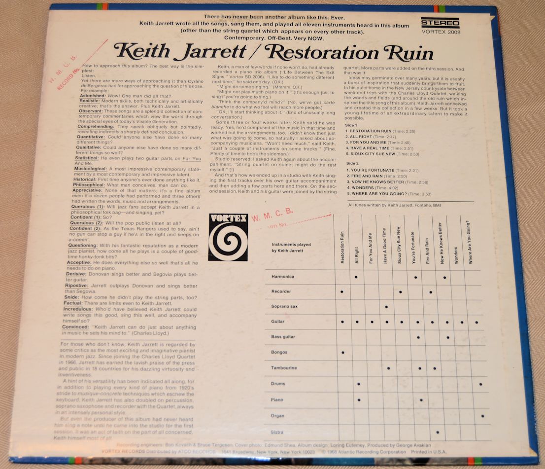 Jarrett, Keith - Restoration Ruin