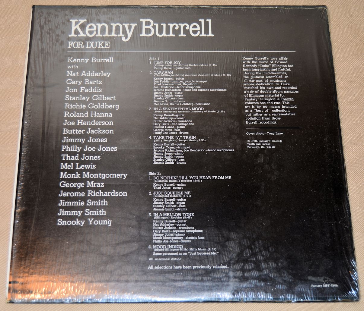 Burrell, Kenny - For Duke