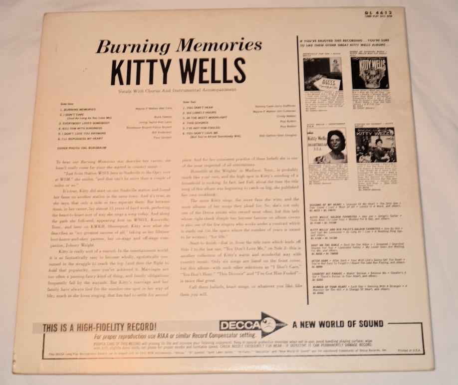 Wells, Kitty - Burning Memories