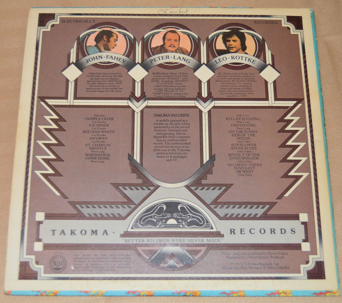 Kottke / Fahey / Lang - Kottke / Fahey / Lang