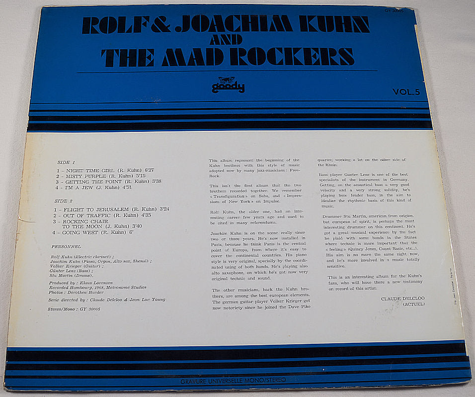Kuhn, Rolf & Joachim - Mad Rockers, Vinyl Record Album LP, Jazz Goody ...