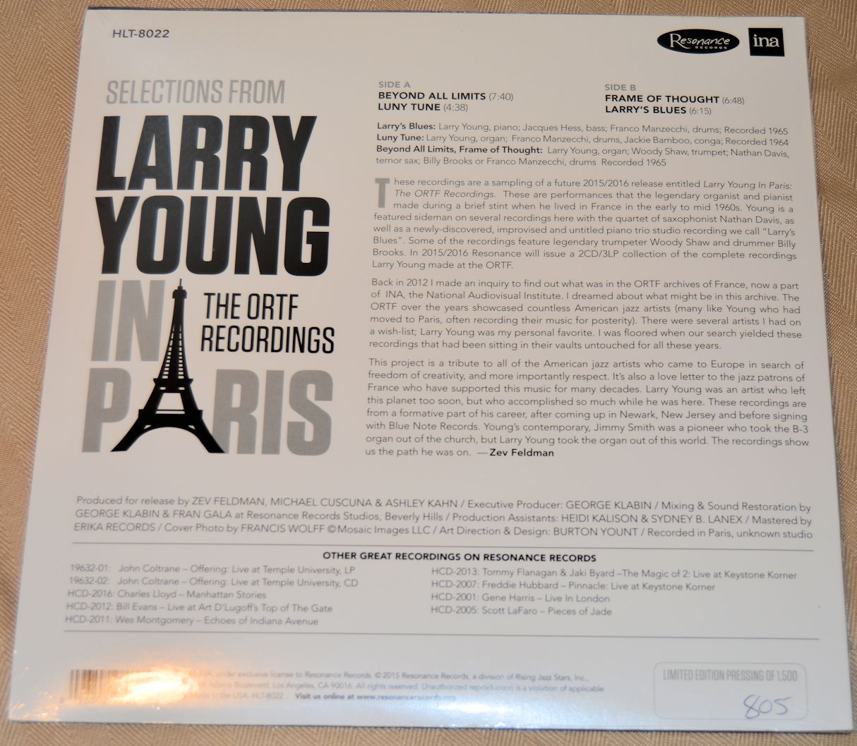 Young, Larry - Selections From In Paris: The O.R.T.F. Recordings