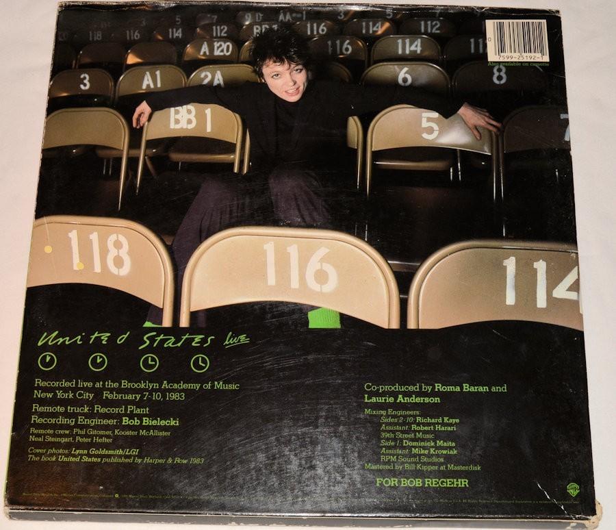 Anderson, Laurie - United States Live – Joe's Albums