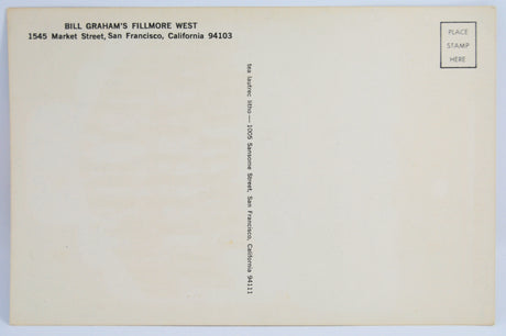Led Zeppelin - Fillmore Postcard