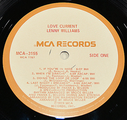 Williams, Lenny - Love Current, Vinyl Record Album LP – Joe's Albums
