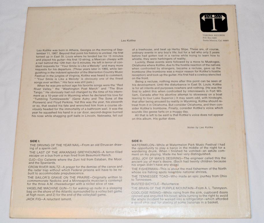 Kottke, Leo - Takoma 6 & 12 Sting Guitar