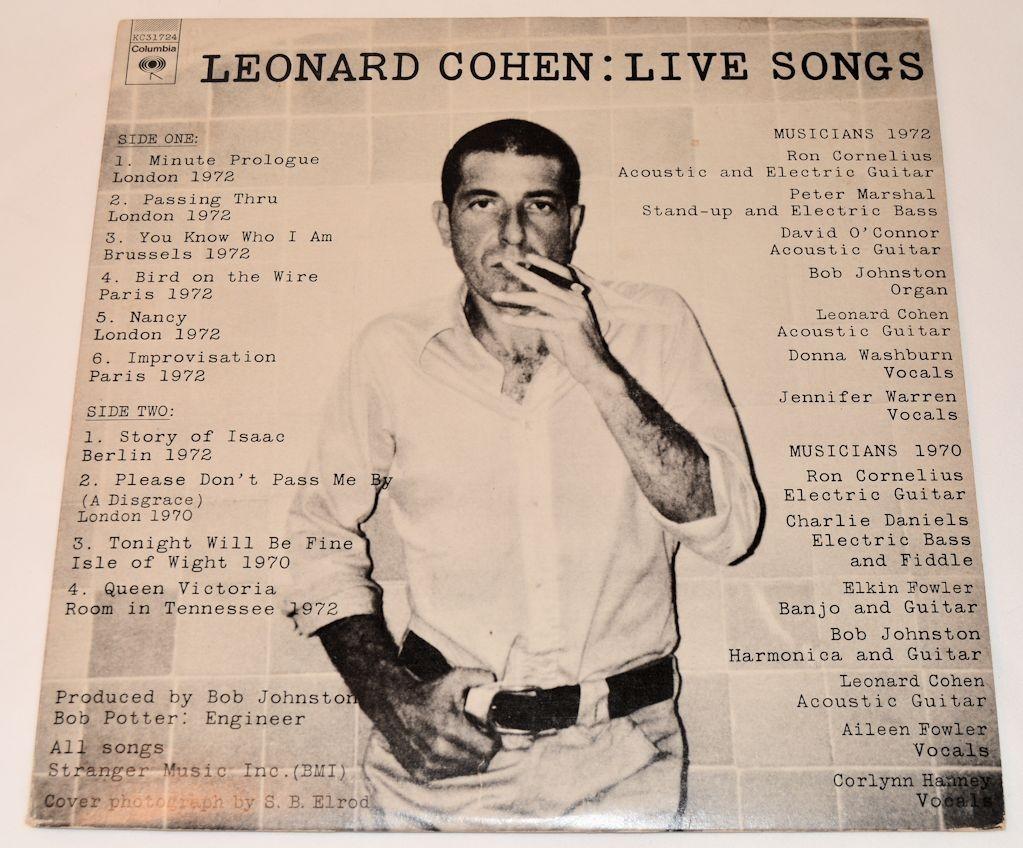 Cohen, Leonard - Live Songs