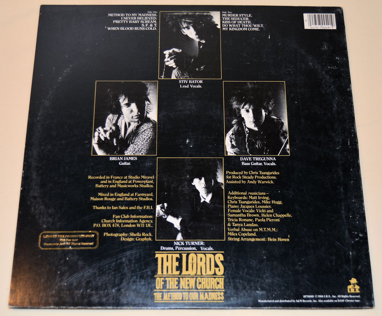 Lords Of The New Church The Method To Our Madness, Vinyl Record LP Joe's Albums