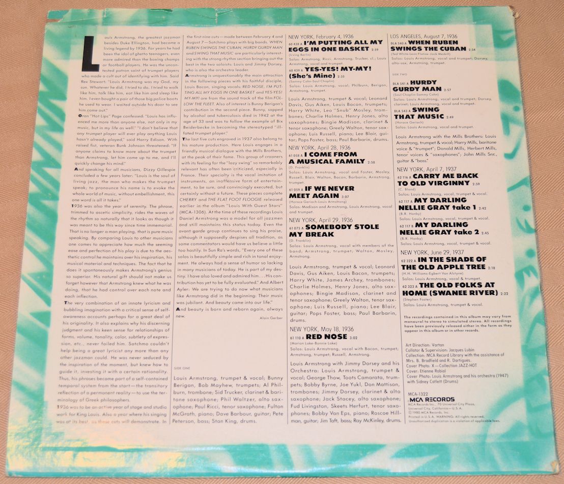 Armstrong, Louis - Satchmo's Collectors Items 1936-1937