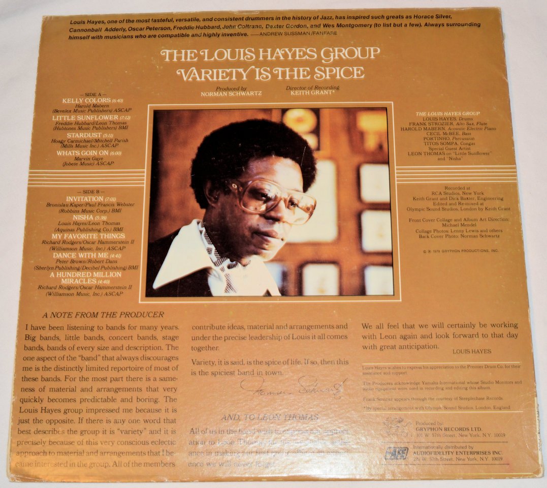 Hayes, Louis - Variety Is The Spice