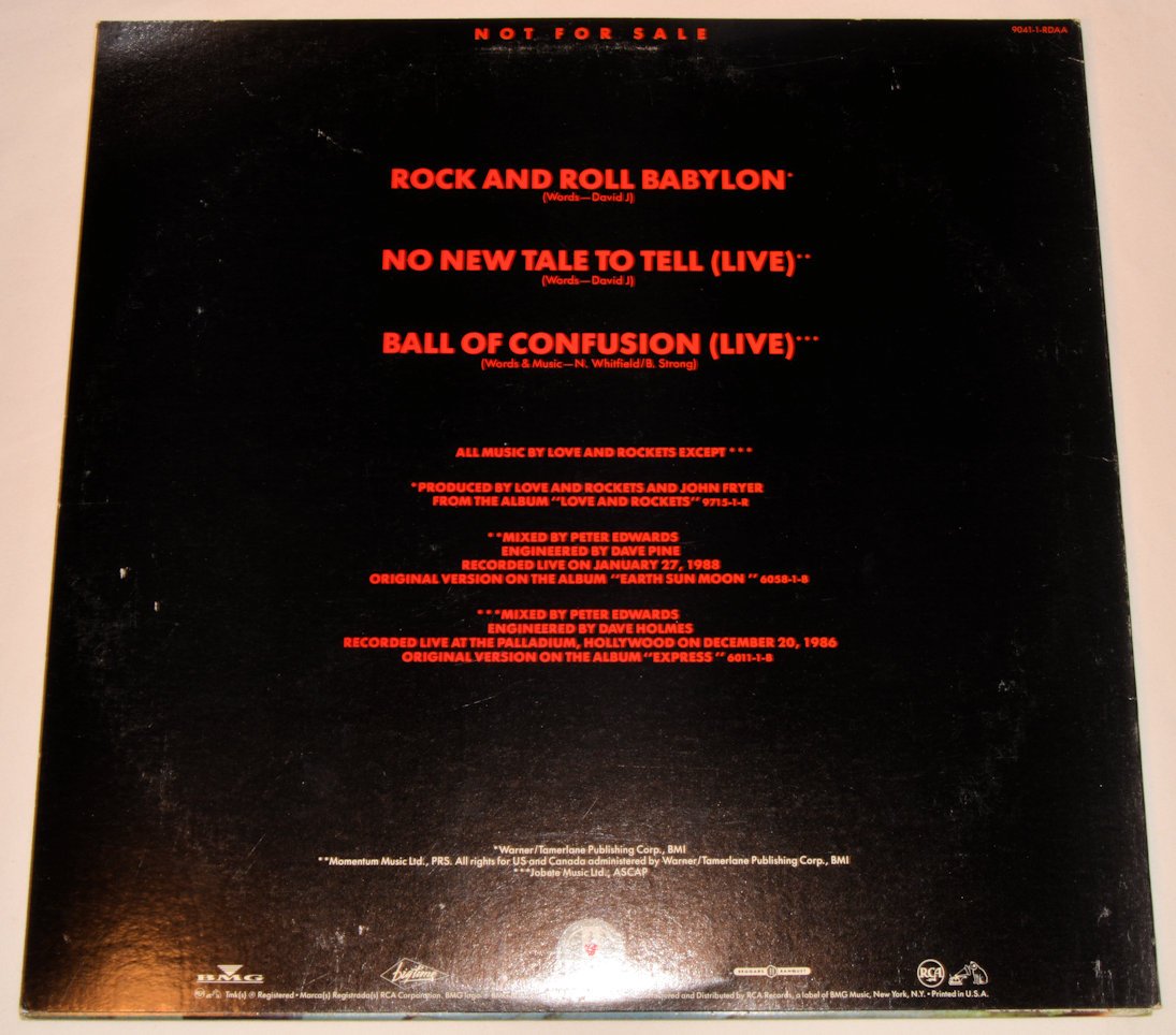 Love & Rockets - Rock And Roll Babylon