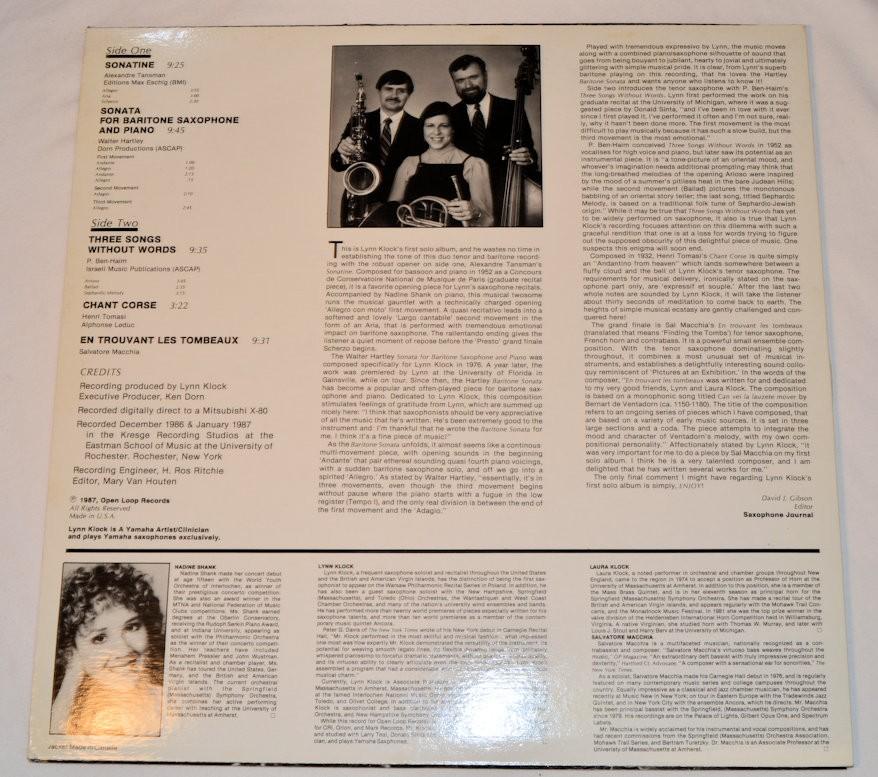 Klock, Lynn - Baritone & Tenor Saxophones