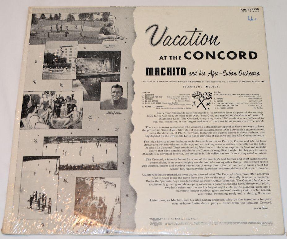 Machito & Afro Cuban - Vacation At Concord