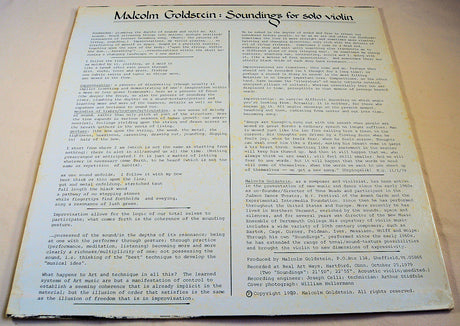 Goldstein, Malcolm - Soundings