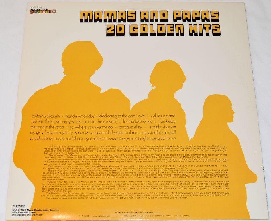 Mamas & Papas - 20 Golden Hits