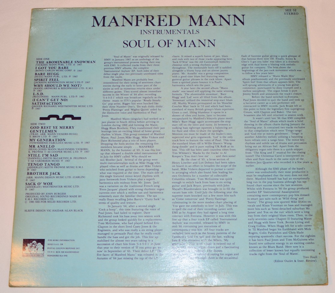 Mann, Manfred - Soul Of Mann (Instrumentals)