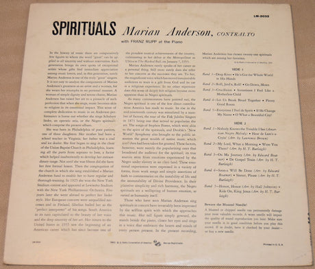 Anderson, Marian - Spirituals