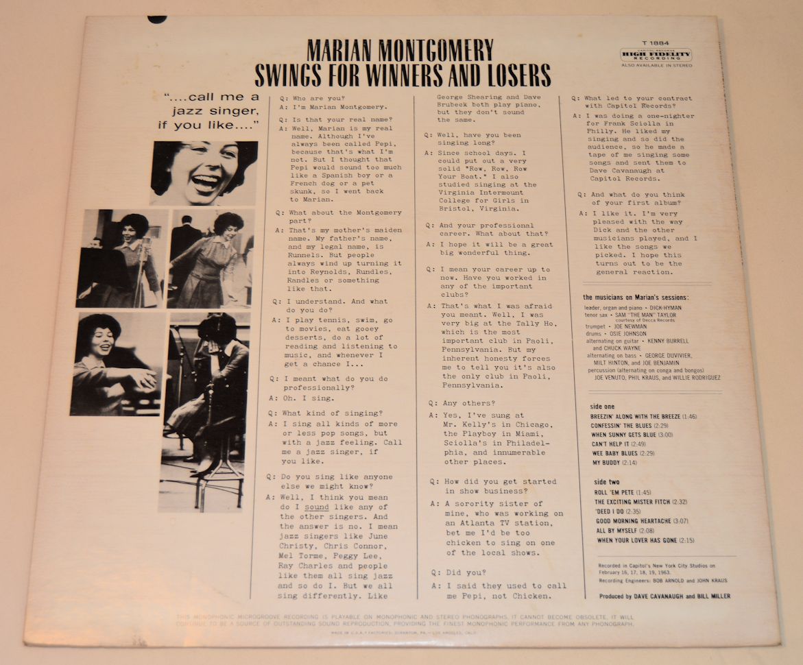 Montgomery, Marian - Swings Winners Losers