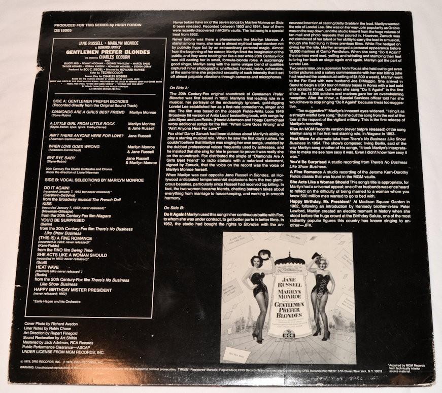 マリリン・モンロー　Never Before And Never Again Marilyn Monroe - Never Before And Never Again LP (VG+/VG+)
