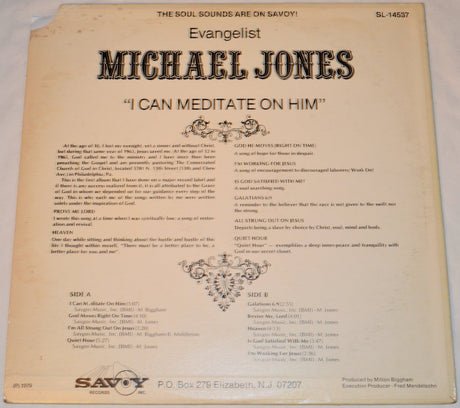 Jones, Michael - I Can Meditate On Him