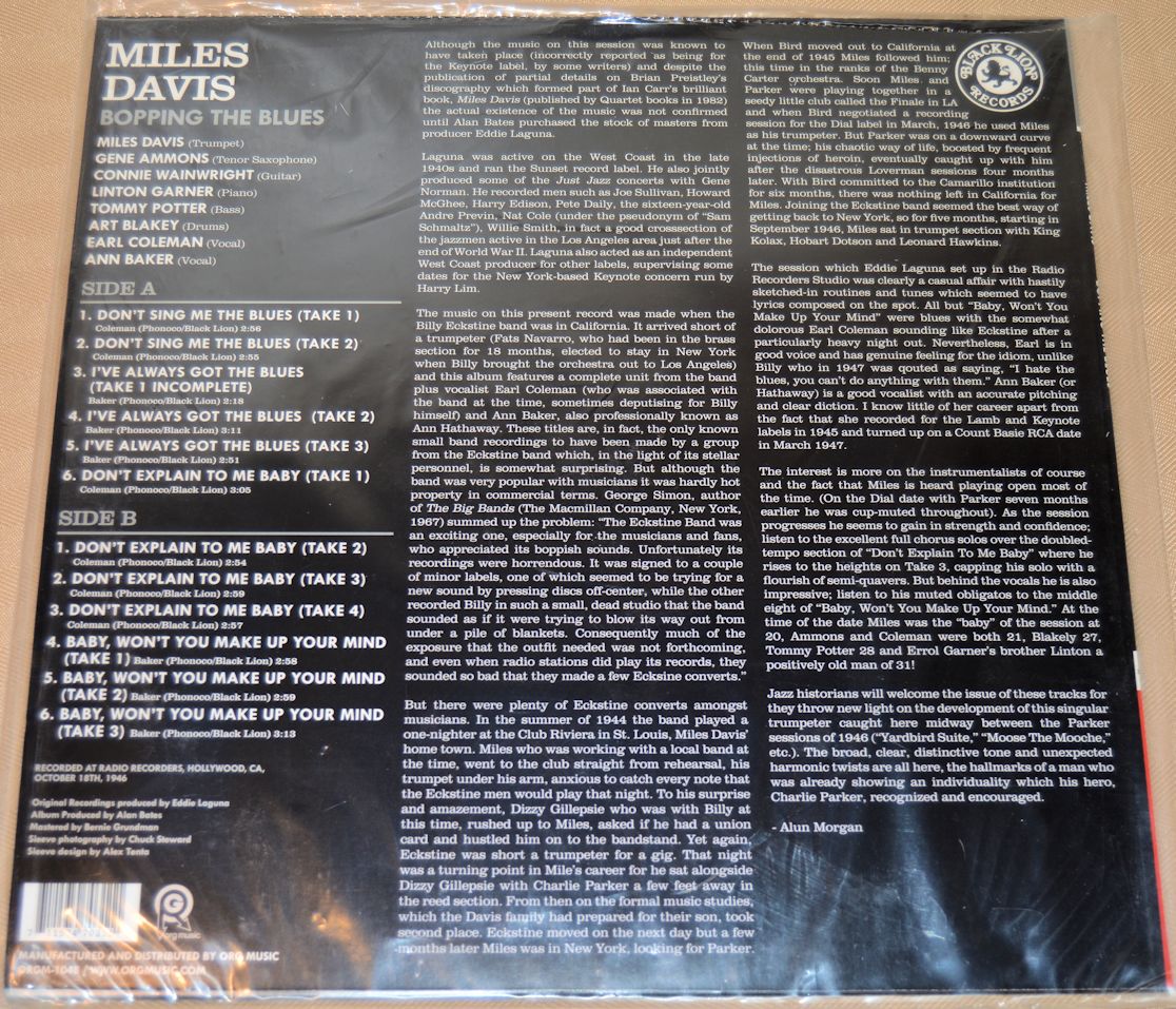 Davis, Miles - Bopping The Blues