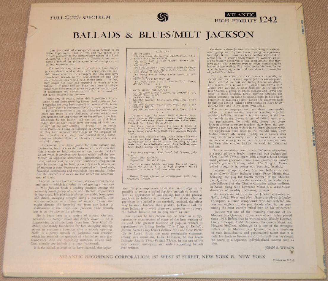 Jackson, Milt - Ballads & Blues