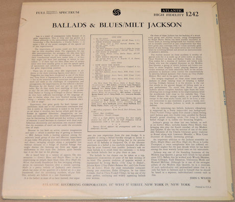 Jackson, Milt - Ballads & Blues