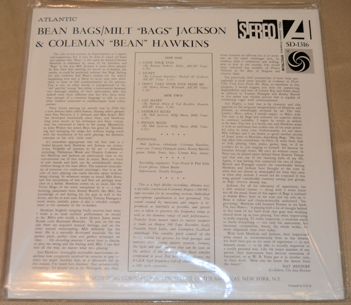 Jackson, Milt/Hawkins, Coleman - Bean Bags