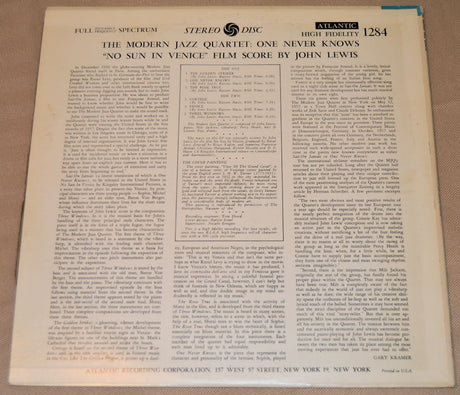 Modern Jazz Quartet - No Sun In Venice