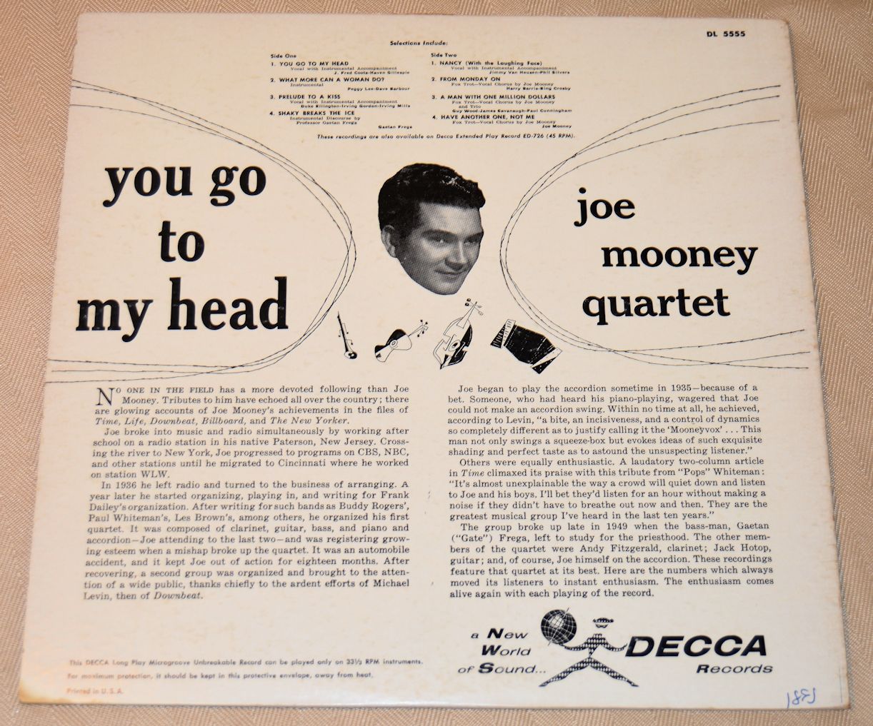 Mooney, Joe Quartet - You Go To My Head