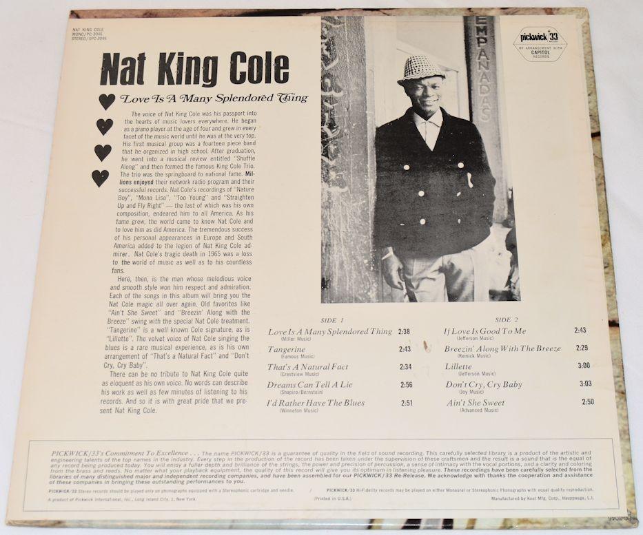 Cole, Nat King - Love Is A Many Splendored